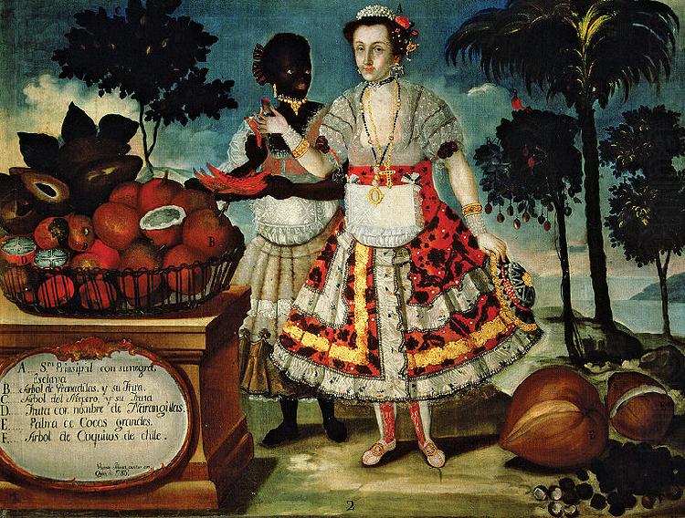 Retrato de una senora principal con su negra esclava, unknow artist